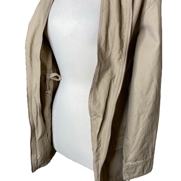 Asos Design Oversized Washed Hooded Parka with Cargo Pockets in Sand Women’s 4 - Picture 7 of 14